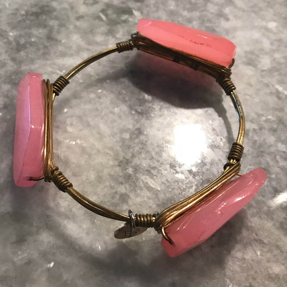 Bourbon & Boweties pink bangle
